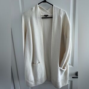 ✨ Talbots Cream Open-Front Knit Cardigan – Size M